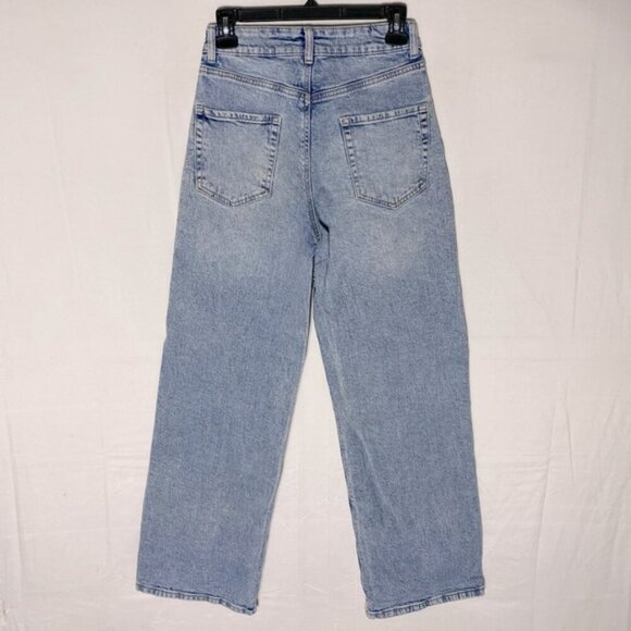 Grand Beach Club Light Wash Distressed High Rise Wide Leg Jeans 24 - Picture 2 of 13